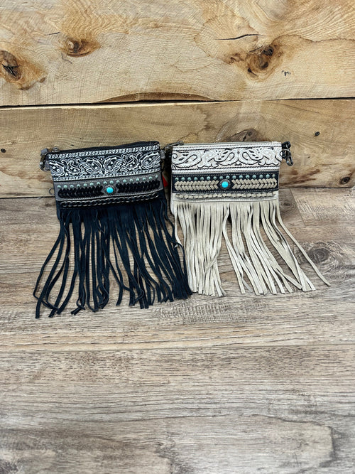 Montana West Montana West Fringe Clutch/ Crossbody