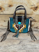 Montana West Montana West Hair On Aztec Small Tote/ Crossbody