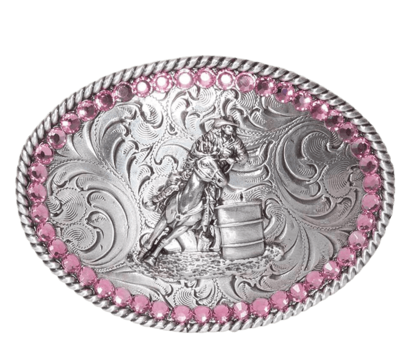 Nacona Girl’s Blazin Roxx Barrel Racer Belt Buckle