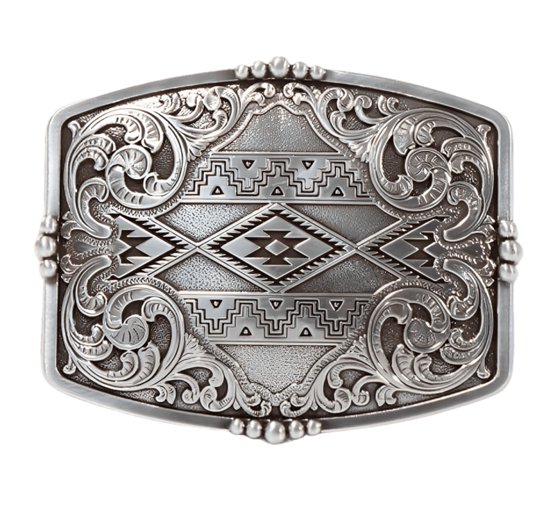 Nacona Nocona Rectangle Aztec Floral Buckle