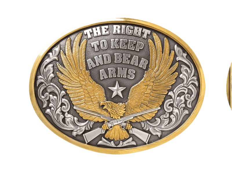 Nacona Nocona “The Right to Keep and Bear Arms” Western Belt Buckle
