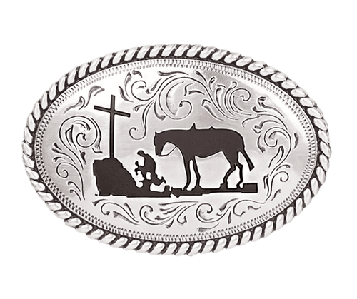 Nacona Nocona Youth Cowboy Prayer Buckle