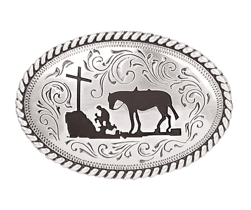 Nacona Nocona Youth Cowboy Prayer Buckle