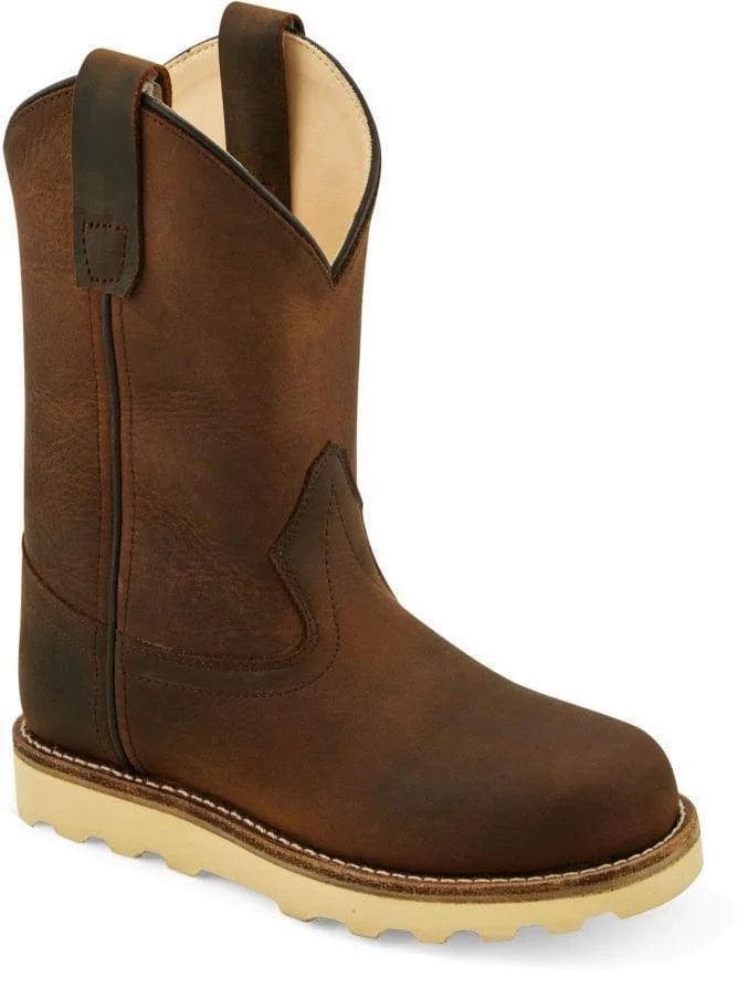 Old West Boots Kids Old West Brn Leather Boots