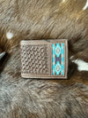 ranger belt company Men’s Accessories Bi-Fold Ranger Belt Co Basketweave With Blue Design Wallet