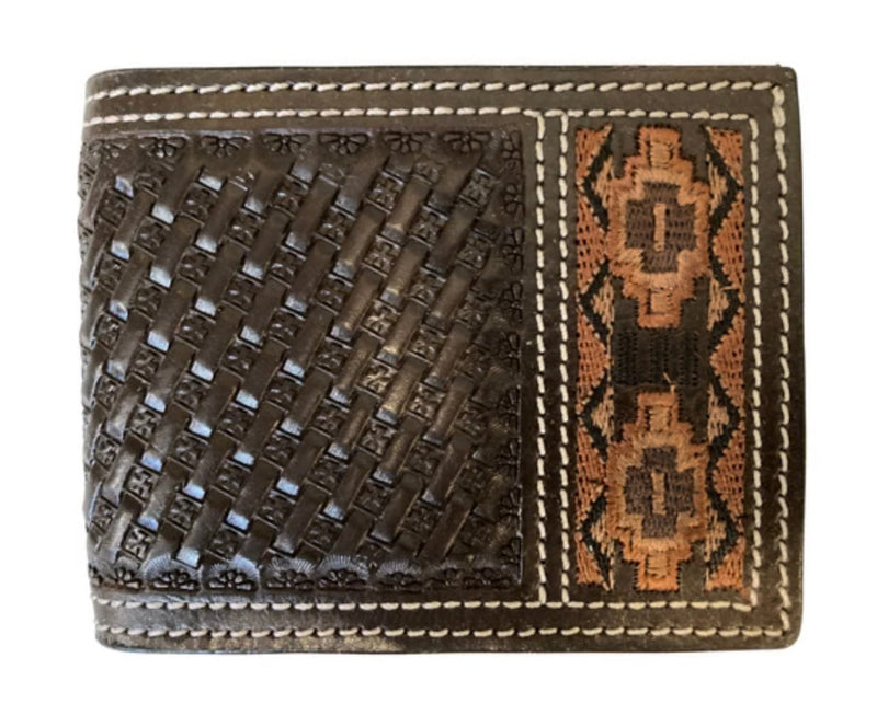 ranger belt company Men’s Accessories Bi-Fold Wallet Ranger Belt Co Brown Basketweave Wallet