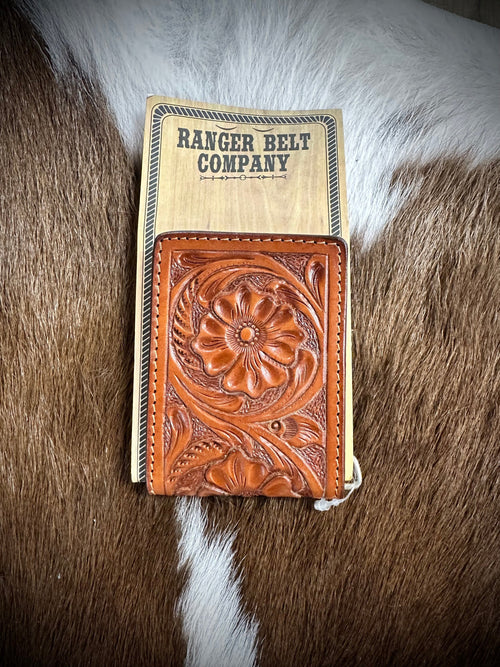 ranger belt company Ranger Belt Co Engraved Leather Money Clip