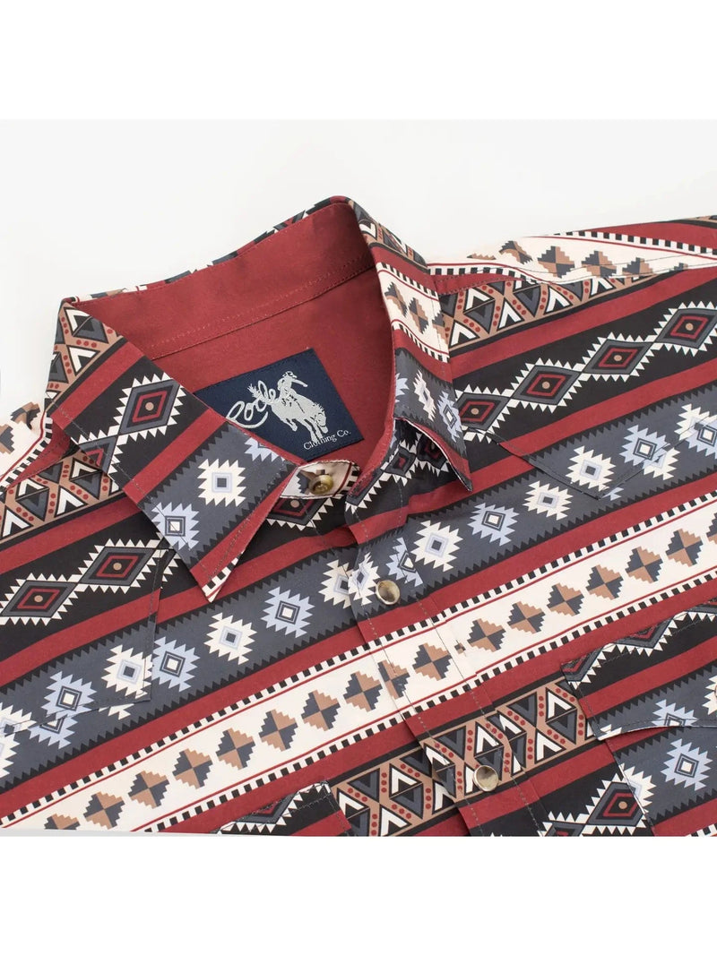Rodeo Clothing Apparel & Accessories Men's LS Burg Aztec Snap Shirt