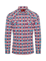 Rodeo Clothing Apparel & Accessories Men's LS Cotton Aztec Snap Shirt