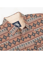 Rodeo Clothing Apparel & Accessories Men's LS Tan Aztec Snap Shirt