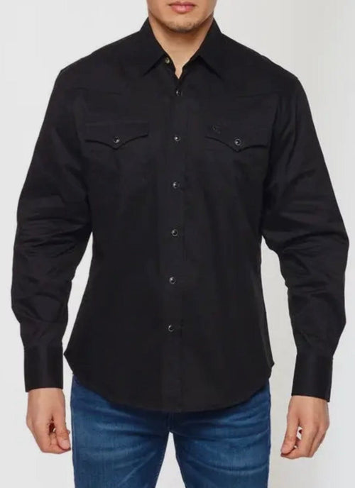 Rodeo Clothing Apparel & Accessories Men’s Rodeo LS Black Western Shirt