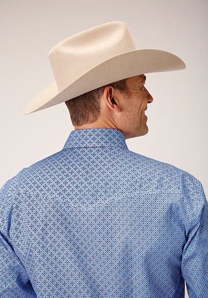 Roper Men's Shirts Men's Roper Blue Thistle Snap