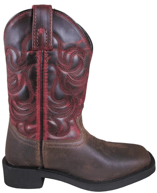 Smokey Mountain Boots Kids SM Tuscon Brown/Red Western Boots