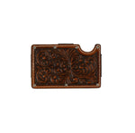 Twisted T Western & More 3D Mens Brown RFID Scroll Embossed Utility Wallet