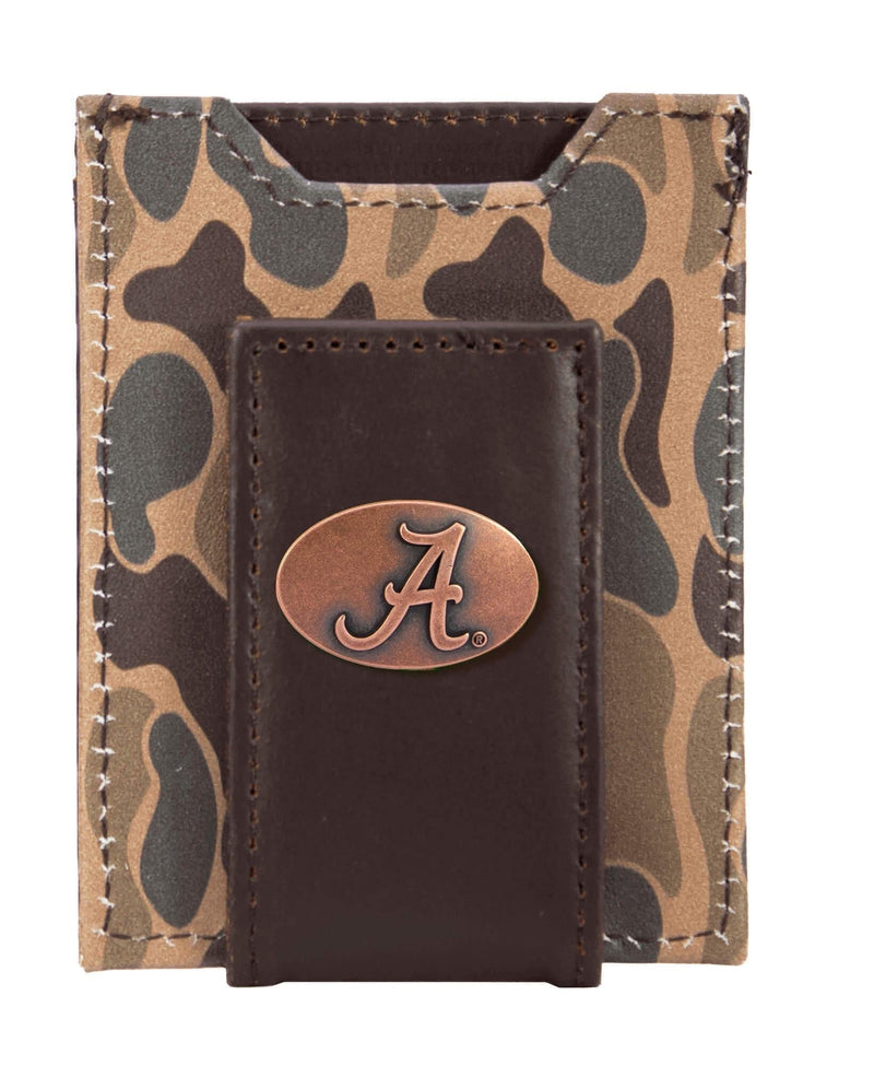 Twisted T Western & More Alabama Crimson Tide Magnetic Old School Camo Leather Wallet