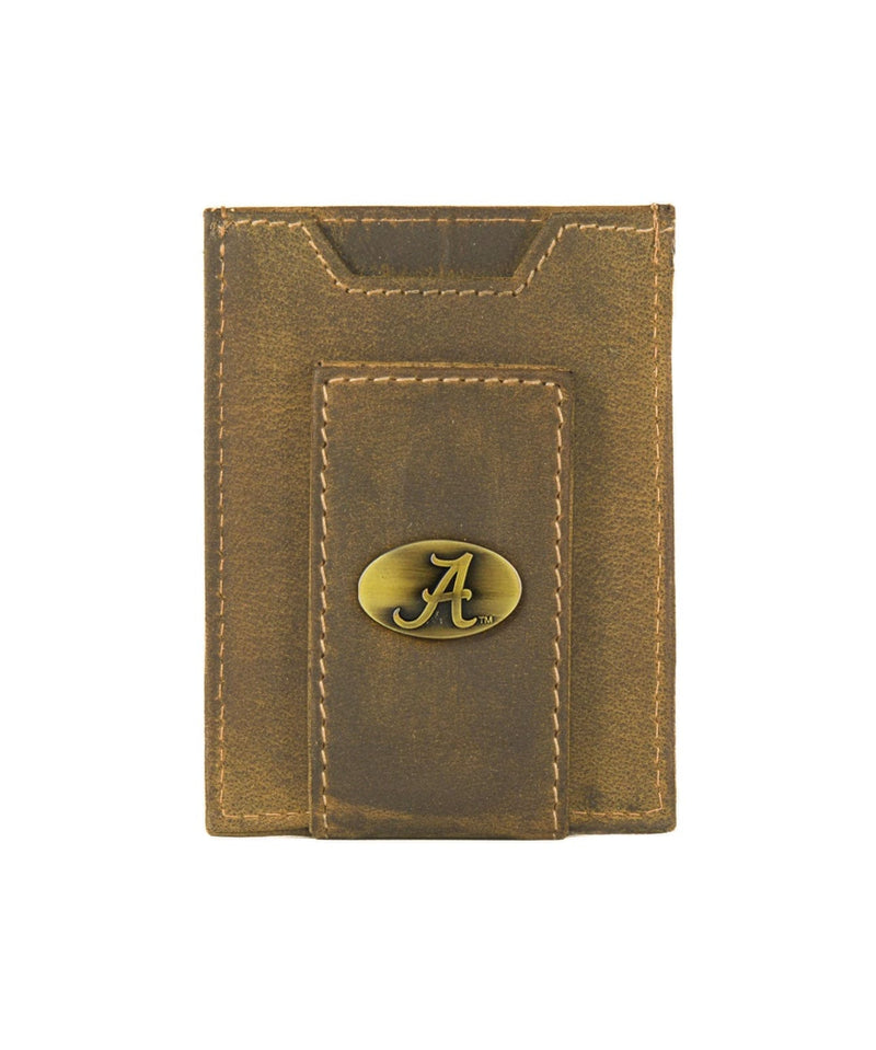 Twisted T Western & More Alabama Crimson Tide Vintage Tan Leather Magnetic Wallet