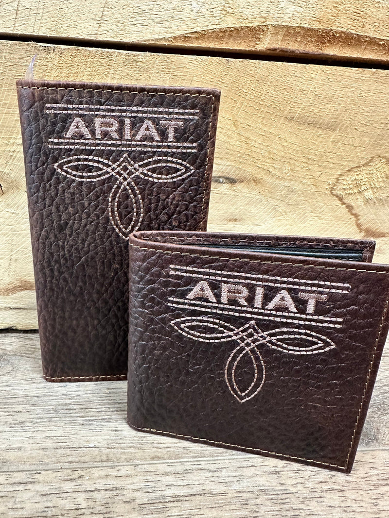 Twisted T Western & More Ariat Bullhide Bootstitch Logo Rodeo and Bifold Wallet
