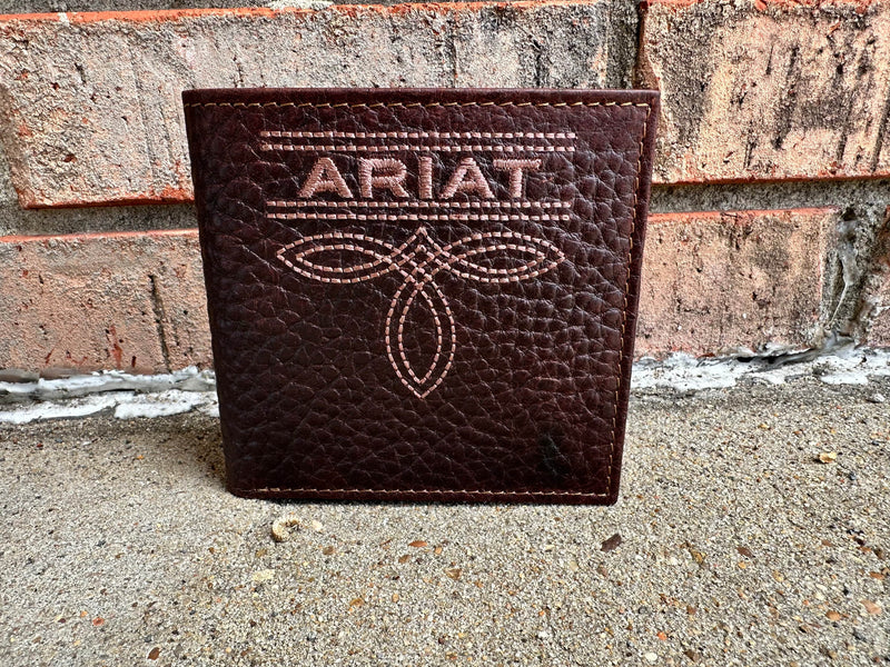 Twisted T Western & More Bi-Fold Ariat Bullhide Bootstitch Logo Rodeo and Bifold Wallet