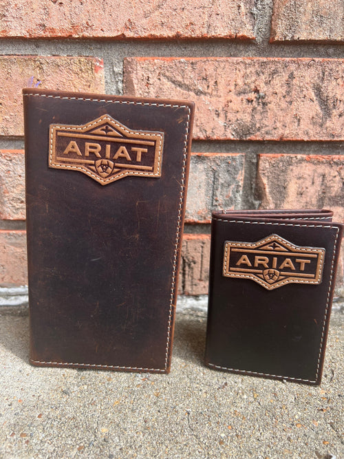 Twisted T Western & More Ariat Front Leather Patch Wallet