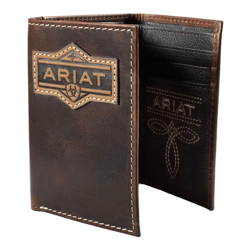Twisted T Western & More Ariat Front Leather Patch Wallet