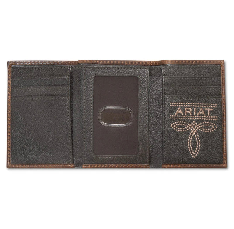 Twisted T Western & More Ariat Front Leather Patch Wallet
