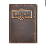 Twisted T Western & More Trifold Ariat Front Leather Patch Wallet