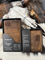 Twisted T Western & More Ariat Men’s Distressed Flag Wallet