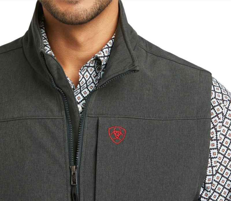 Twisted T Western & More Ariat Men’s Logo 2.0 Charcoal Americana Softshell Vest