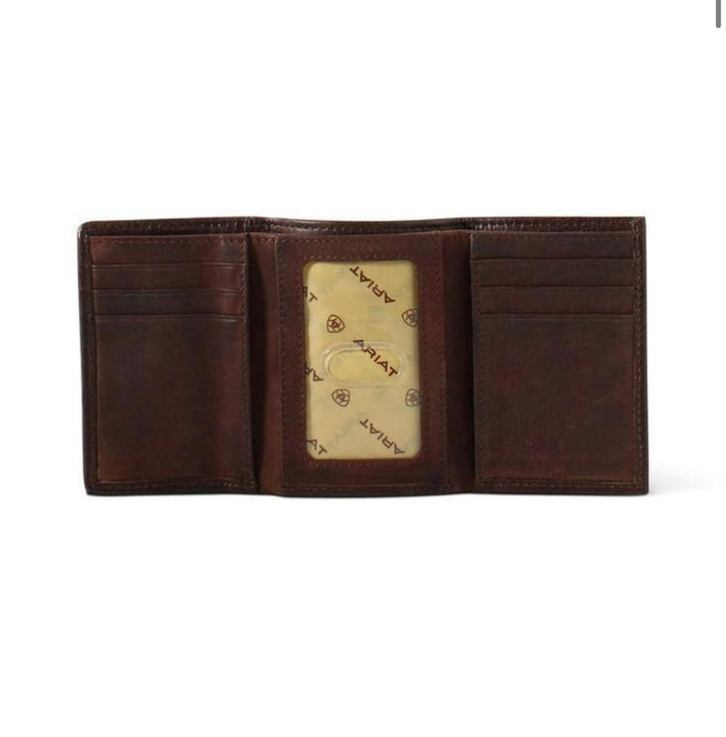 Twisted T Western & More Ariat Tooled Aztec Tri-Fold Wallet