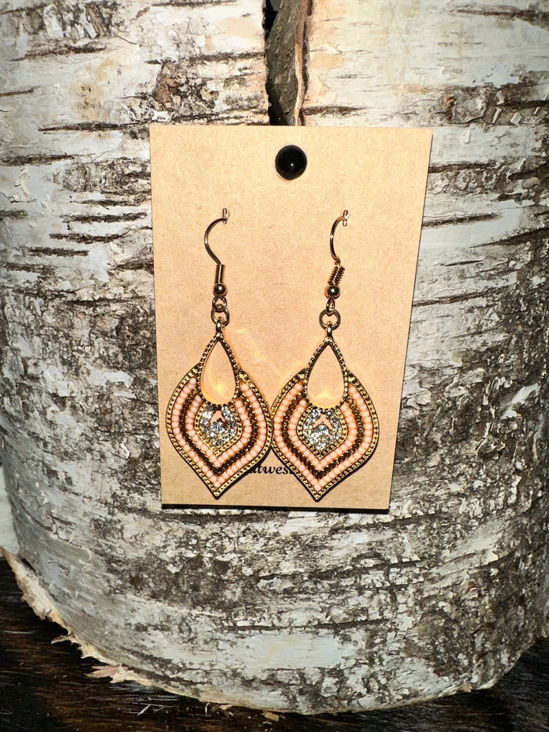 Twisted T Western & More Beaded Teardrop Earrings