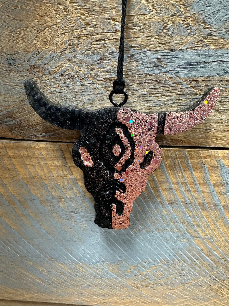 Twisted T Western & More Black & Rose Gold Medium Freshie (Cowboy)
