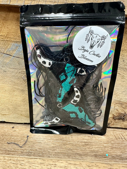 Twisted T Western & More Black & Teal Vent Clips (Baja Cactus Blossom)