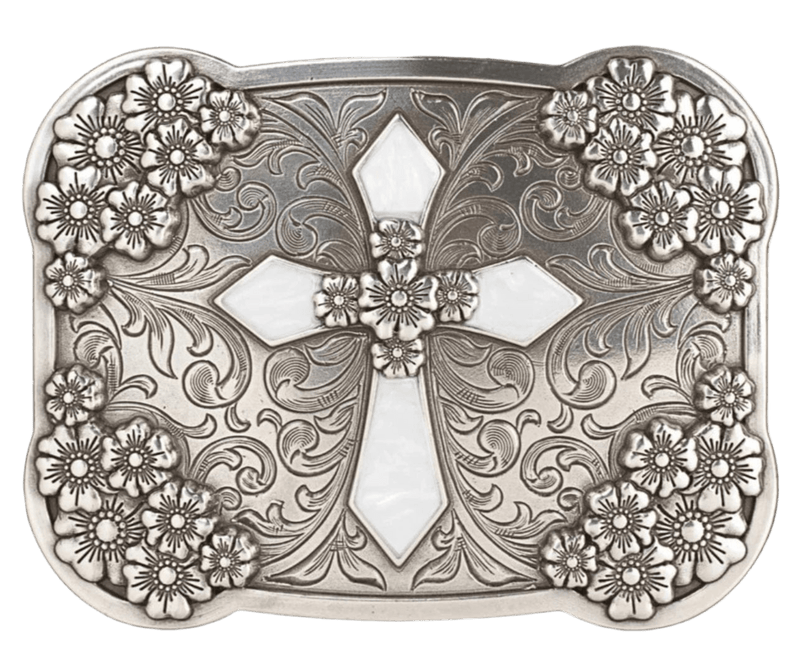 Twisted T Western & More Blazin Roxx White Cross Buckle