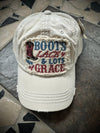Twisted T Western & More Cream “Boots, Lace, and Lots of Grace” Ball Cap