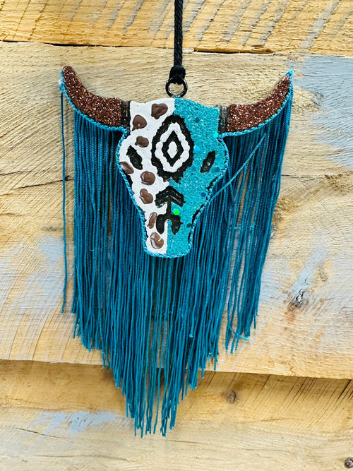 Twisted T Western & More Brown & Teal Bull Freshie