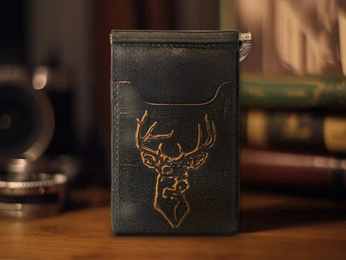 Twisted T Western & More Buck Burnished Leather Clip Wallet