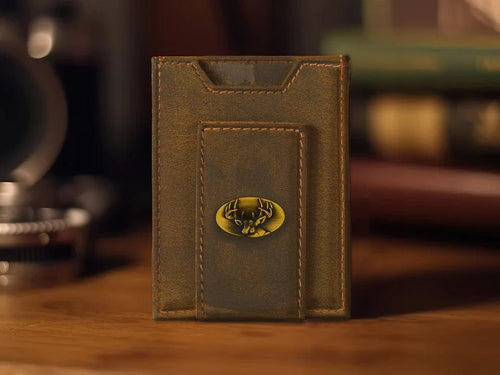 Twisted T Western & More Buck Vintage Tan Leather Magnetic Wallet