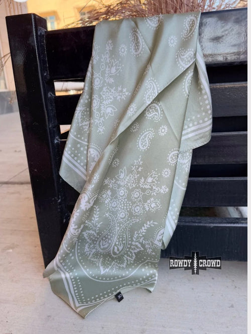 Twisted T Western & More Buffalo Light Green Wild Rag