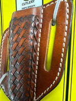 Twisted T Western & More Circle SH Basketweave Knife Sheath with Braided Detail KS-147