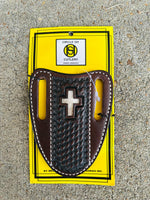Twisted T Western & More Circle SH Hair-on Cross Knife Sheath KS302