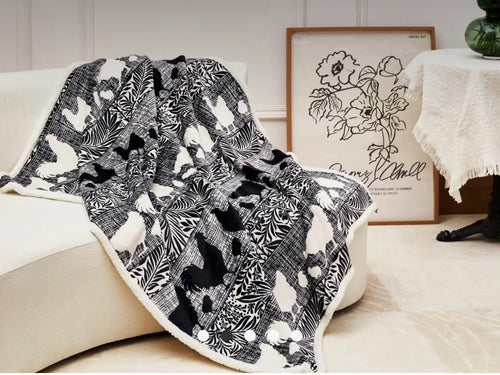 Twisted T Western & More Cottage Chickens Flannel Sherpa Throw Blanket