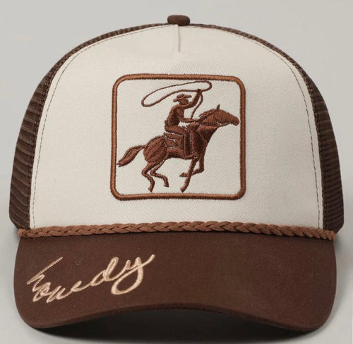 Twisted T Western & More Cowboy Image Howdy Embroidery Mesh Back Cap