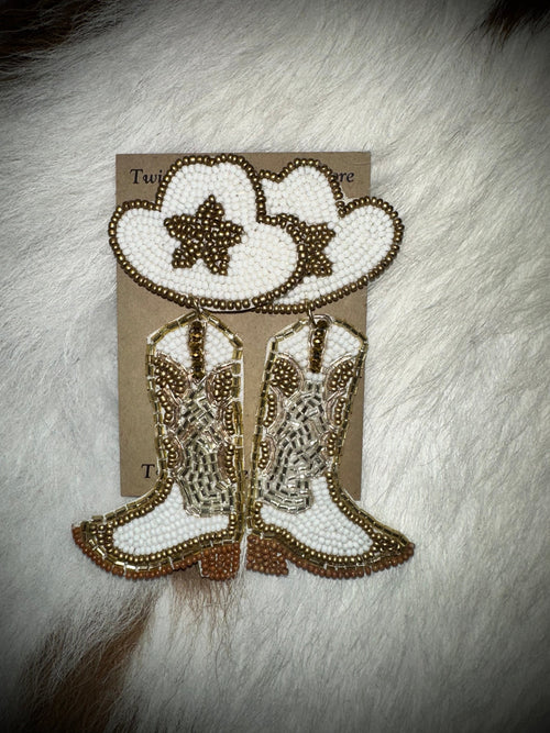 Twisted T Western & More Cowgirl Boot Beaded Earrings