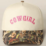 Twisted T Western & More Cowgirl Lettering Embroidery Camo Two Tone Cap