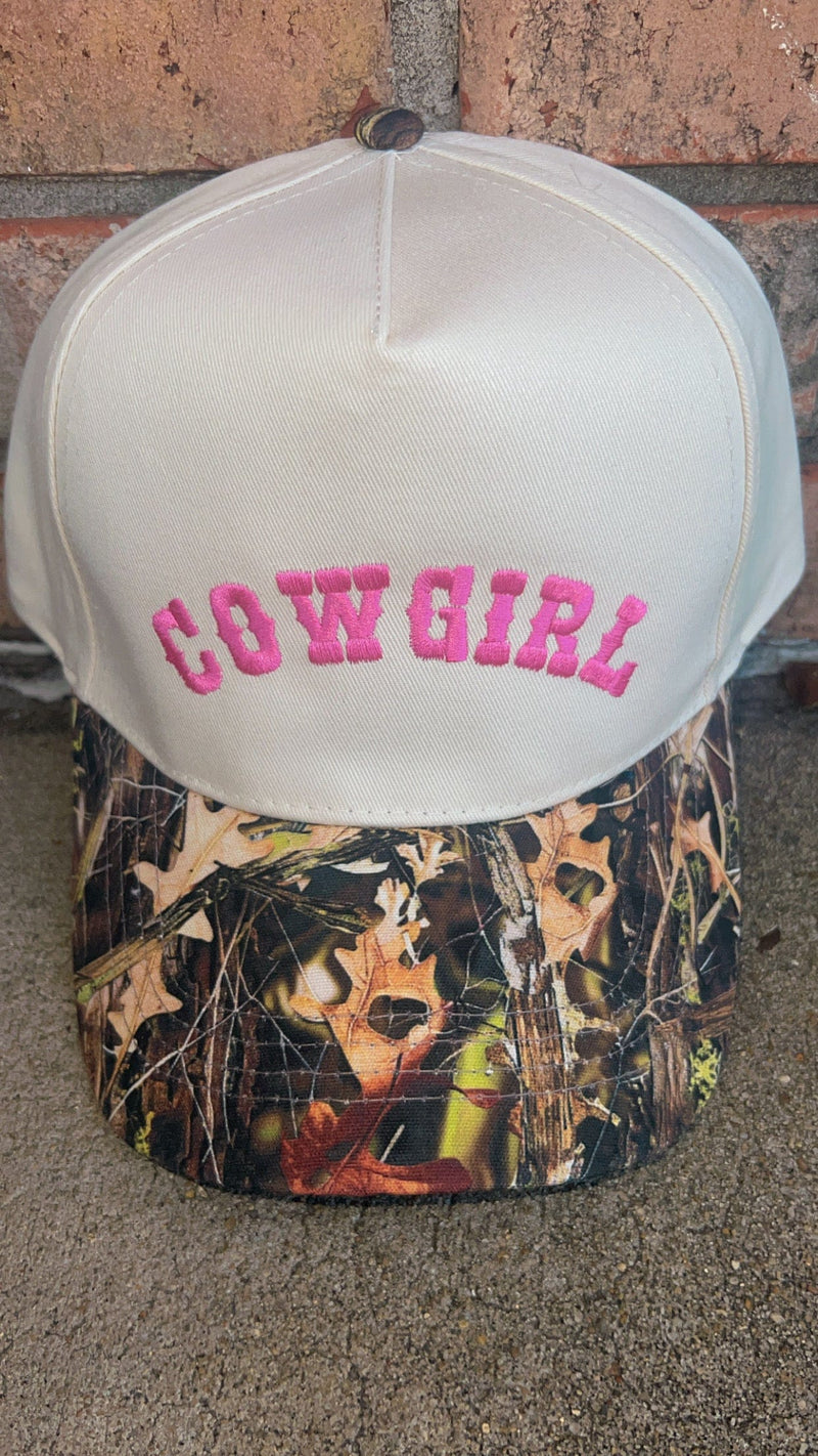 Twisted T Western & More Cowgirl Lettering Embroidery Camo Two Tone Cap