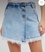 Twisted T Western & More Denim Frayed Trim Skort