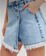 Twisted T Western & More Denim Frayed Trim Skort