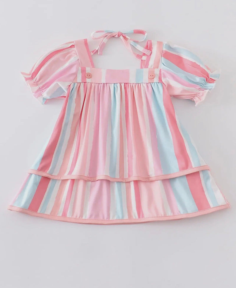 Twisted T Western & More Girls Colored Stripe Ruffled Shirt