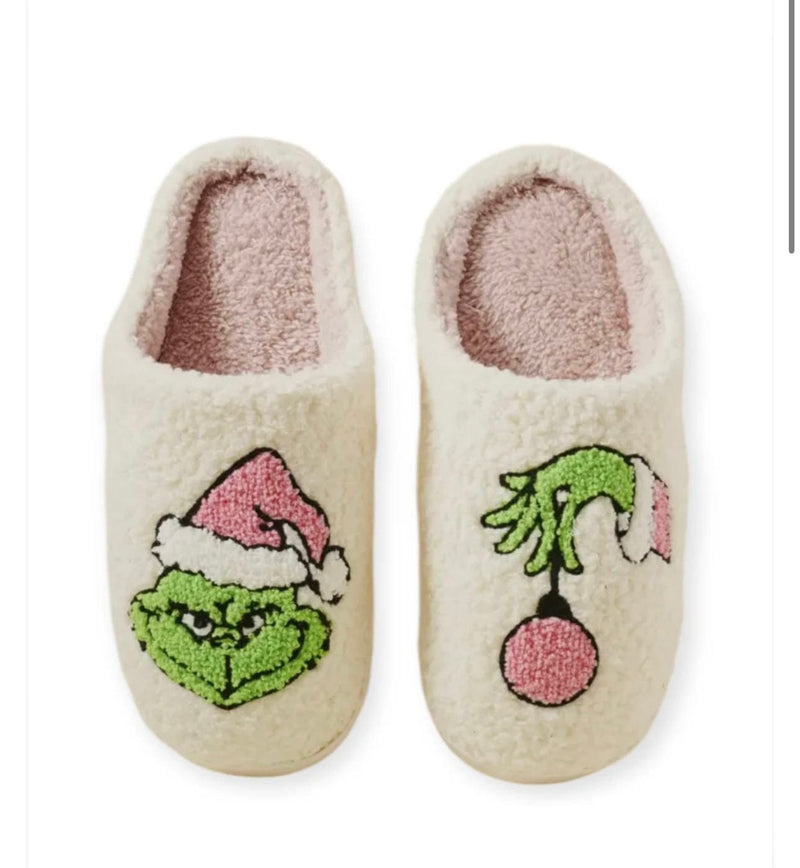 Twisted T Western & More Grinch Sherpa Slippers