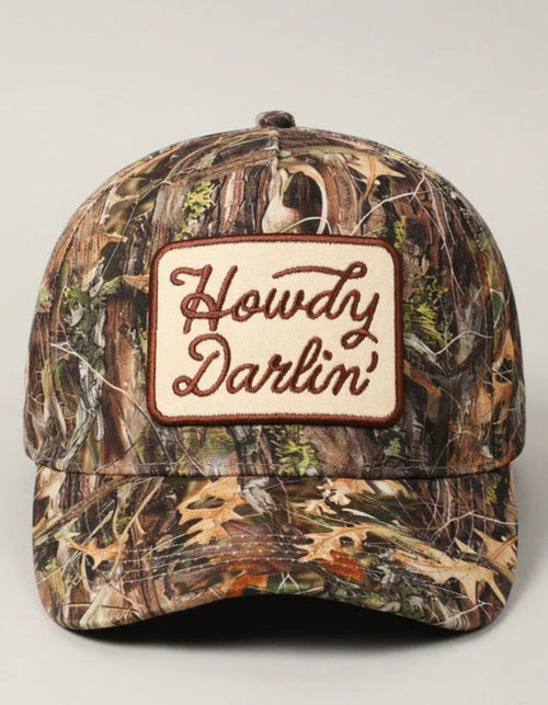 Twisted T Western & More Howdy Darlin’ Embroidery Patch Camo Trucker Hat